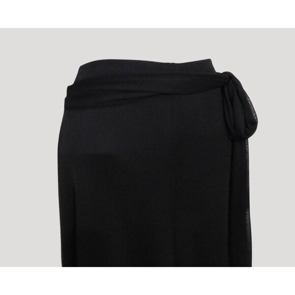 Blu Sage Dressy Pants Womens XL Black Wide Leg Sheer Overlay - Picture 3 of 9